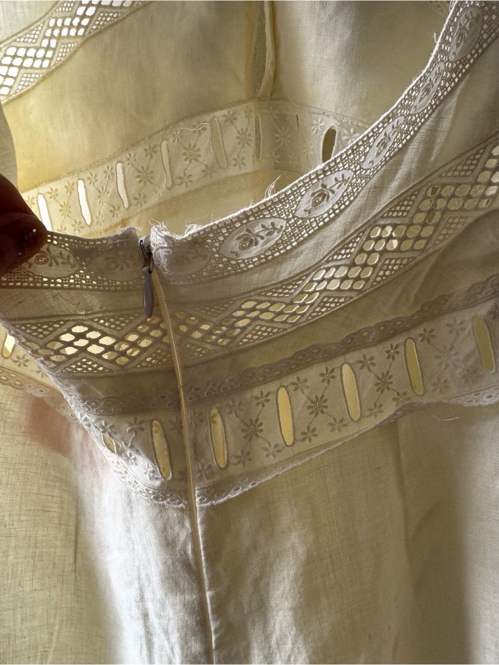 Chloe Cream Lace Insert Dress - Picture 6 of 10